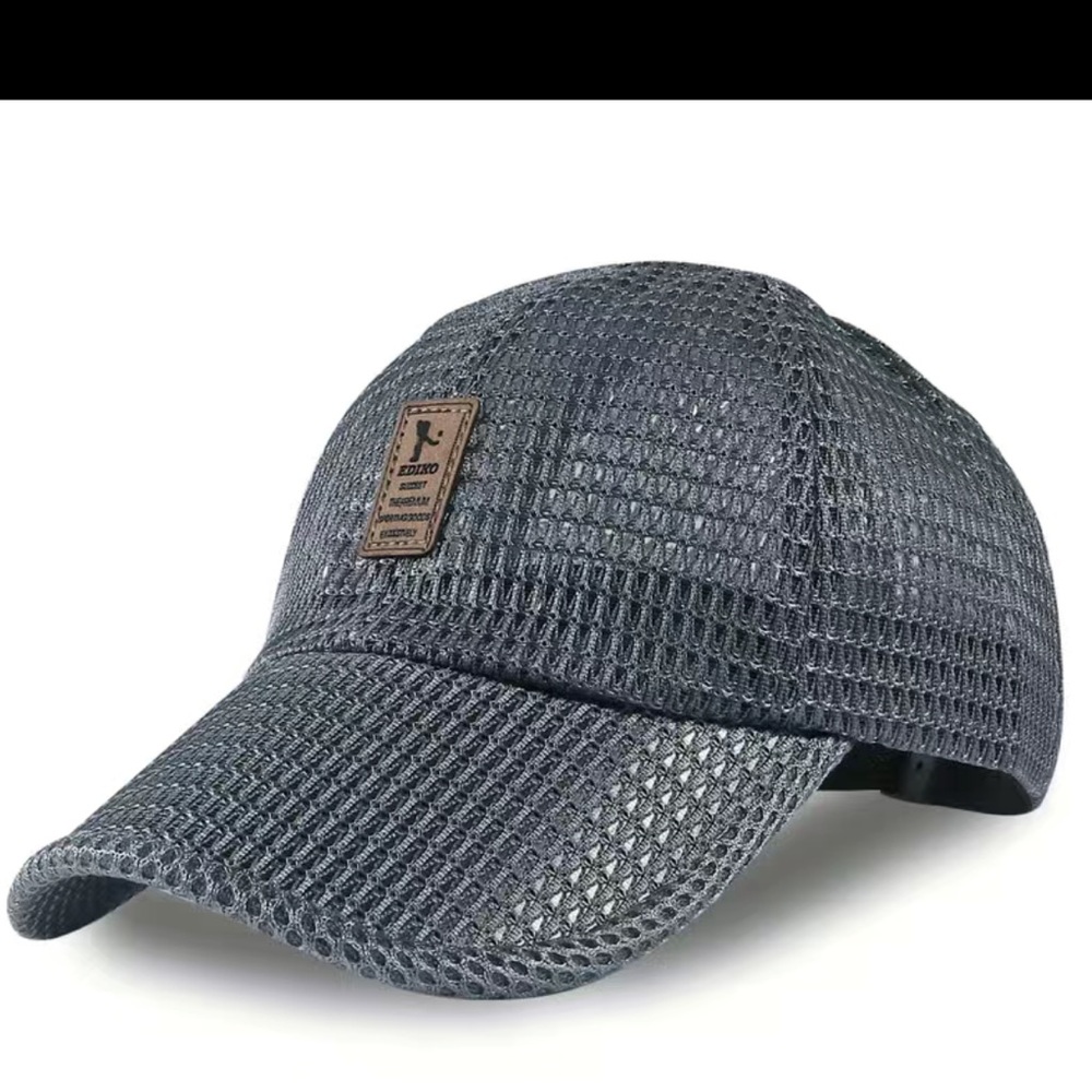 Dark grey mesh baseball cap